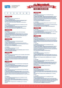 Program -XI ŁÓDZKIE SENIORALIA